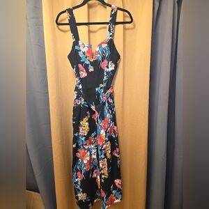 * Xhileration size Large black floral jumpsuit
